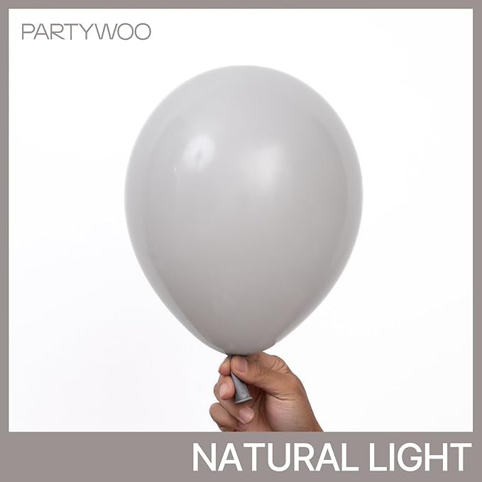PartyWoo Gray Balloons 50pcs of 12 Inch Matte Gray Latex Helium Balloon for Baby Shower Graduation Wedding Anniversary Bachelorette Retirement Birthday Gender Reveal Party Decorations Gray-Y71