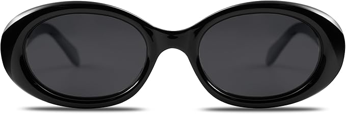 SOJOS Small Retro Oval Polarized Sunglasses for Women Men 90s Vintage UV400 Protection Tiny Sun Glasses SJ2286