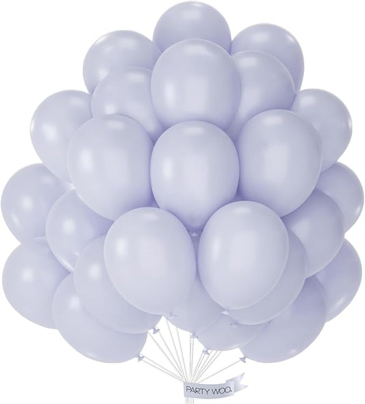 PartyWoo Dusty Blue Balloons 50pcs 12 Inch Slate Blue Boho Neutral Latex Helium Balloons for Baby Shower Wedding Graduation Anniversary Retirement Cat Tornado Birthday Party Decorations Blue-F51
