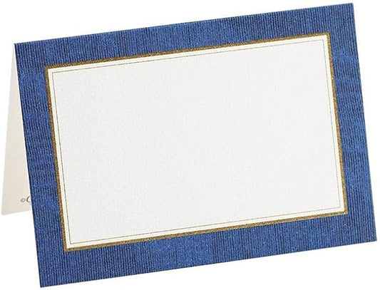 Caspari Moiré Place Cards in Blue, 50 Included