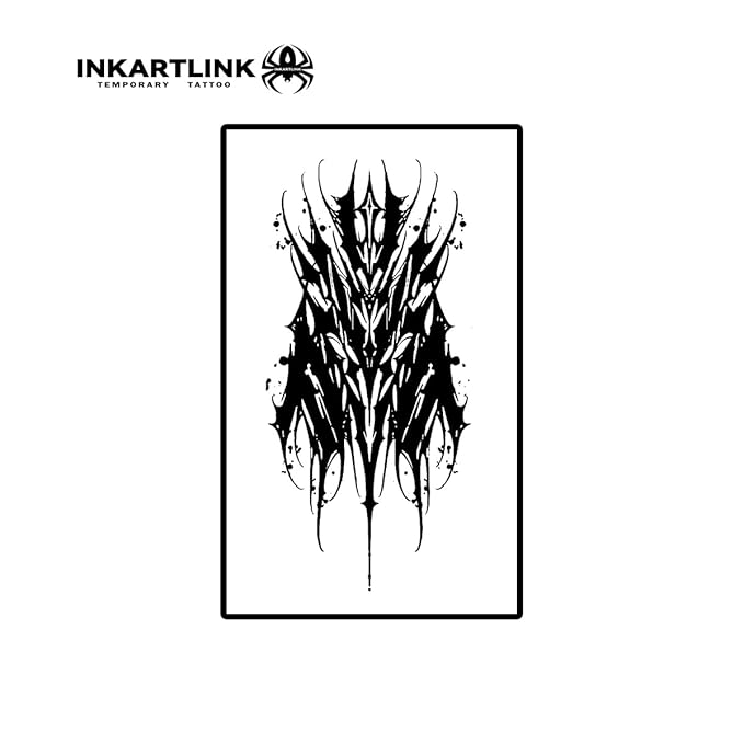 INKARTLINK Semi Permanent Tattoos,Halloween temporary tattoo, party tattoos, realistic, waterproof, cruelty-free, non-reflective (Ink Devil)