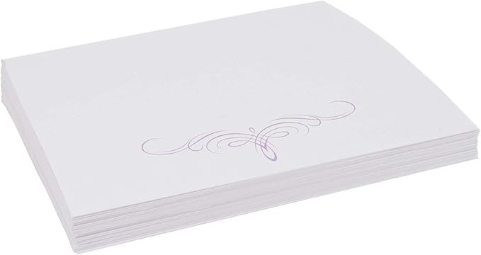 Decadent Flourish Place Cards, Lavender (Choose Color), Set of 60, Pre-cut and Scored - Wedding, Party, Dinner, and Special Events - Made in the USA