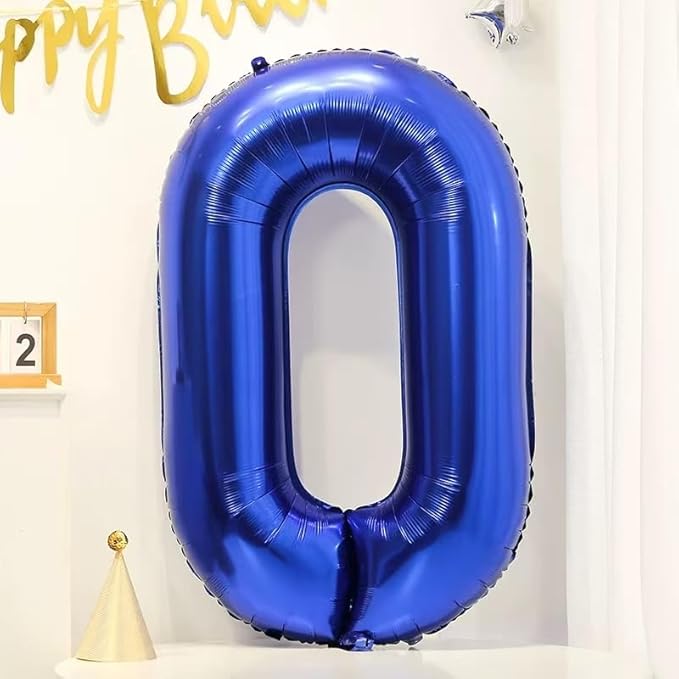 40 inch Navy Blue Number Balloon Dark Blue 0 Balloons Giant Foil Helium Balloons Blue Number 0 Balloon for Birthday Party Decorations