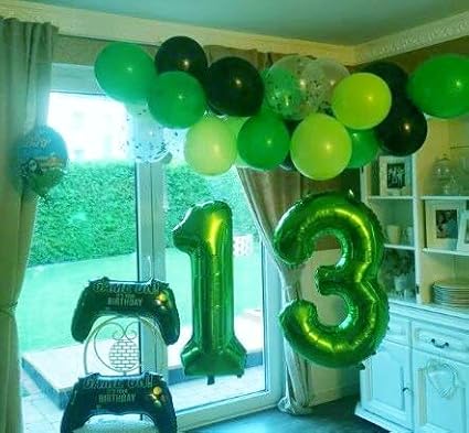 Green Number 1 Balloon 40 inch, Number 1 Birthday Balloon for Boy Girl, Green Foil One Balloon for 1st 10 11 12 16 18 Birthday Party, Anniversary Celebration Number Balloons Decorations