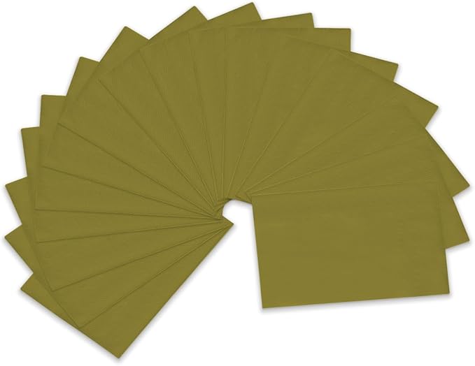 qiqee Olive Green Paper Napkins 13 * 16inch Guest Paper Disposable Towels Napkin Paper Hand Towels for Wedding, Dinner, Birthday Party, Dessert Cocktail ＆ Kitchen Napkins（ 120 Count）