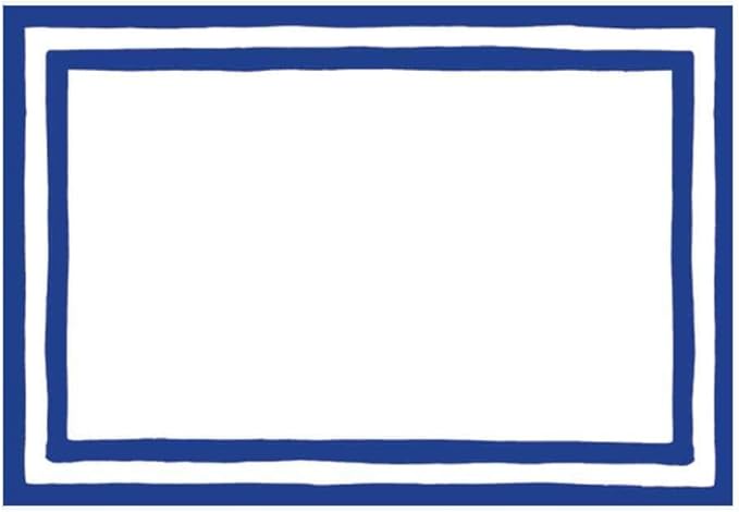 Caspari Border Stripe Place Cards in Blue Foil, 16 Included