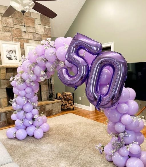 Big Purple Number 0 Balloons 40 Inch, 2025 Foil 0 Number Balloons, Number Zero Balloons for 10 20 30 40 50 60 70 80 90 100 Birthday Party, Numbers Balloon Anniversary Graduations Decorations