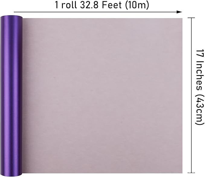 NESCCI Deep Purple Matte Wrapping Paper,Solid Color Pearly-Lustre Paper-3 Roll,17 Inches X 32.8 Feet Per roll.Gift Wrapping Paper,Perfect for Wedding,Valentine's Day,Birthday, Christmas,Baby Shower