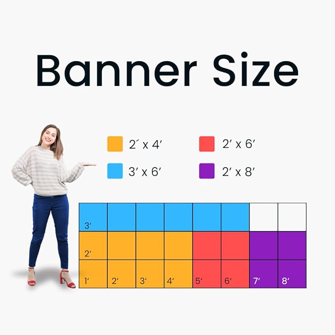 Customizable Vinyl Banner – Personalized Outdoor/Indoor Event Signage for Birthdays, Weddings, Graduations, Business Promotions – Lightweight, Durable, Weather-Resistant, Full-Color Printing (3'x6' / Vertical)