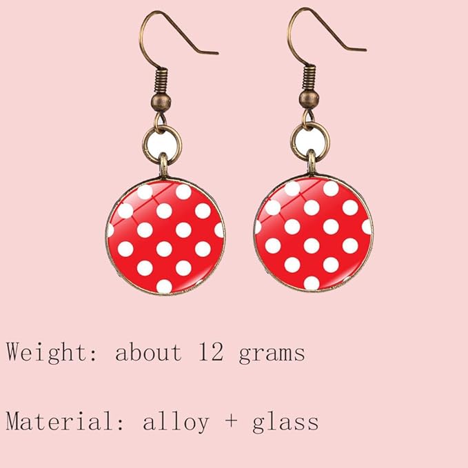 50s Chiffon Scarf,Cat Eye Glasses,Bandana Tie Headband,Drop Dot Earrings