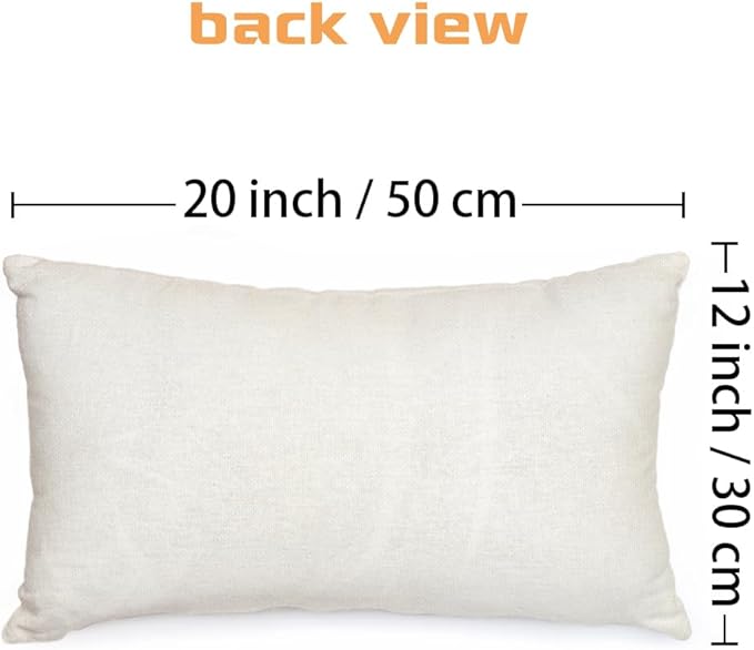 AACORS Halloween Pillow Cover 12X20 Inch Pumpkin Jack-O'-Lanterns Bat Web Decoration Holiday Farmhouse Pillow Case Decor for Home Sofa Couch AA306-12