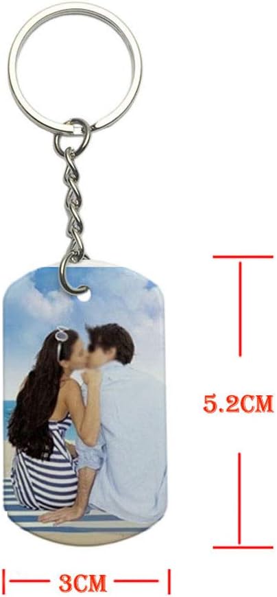 2 Side Personalized Key Chains Custom Picture Text Logo Photo for Men Women llaveros de hombre personalizados Colorful Dog Tag Metal Keychain