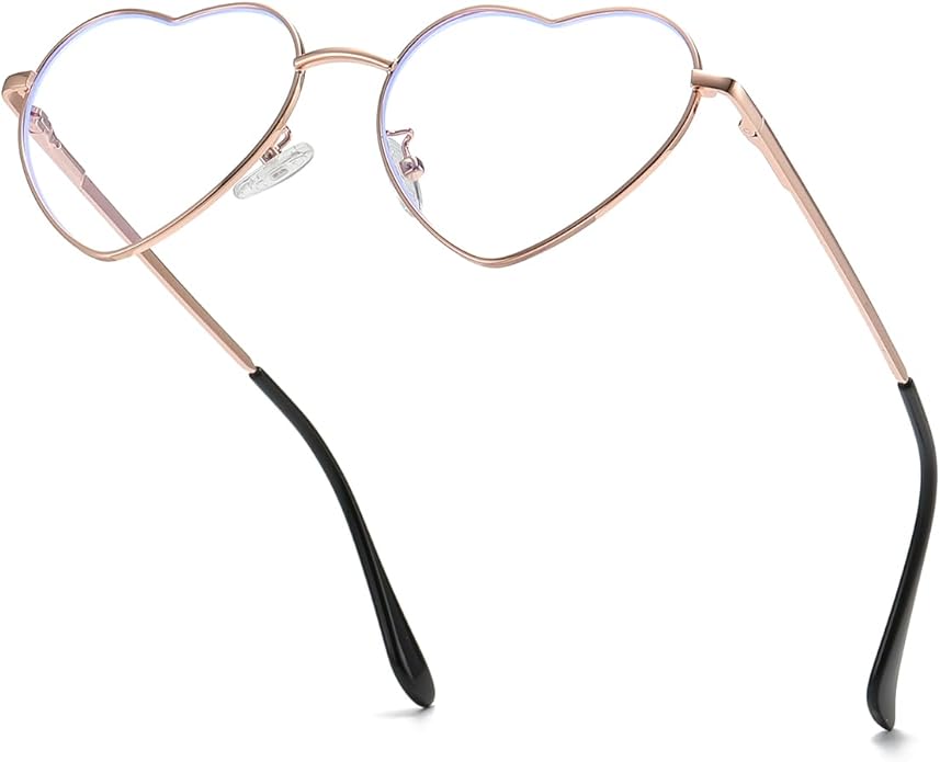JOVAKIT Polarized Heart Sunglasses for Women Fashion Lovely Style Metal Frame UV400 Protection Lens