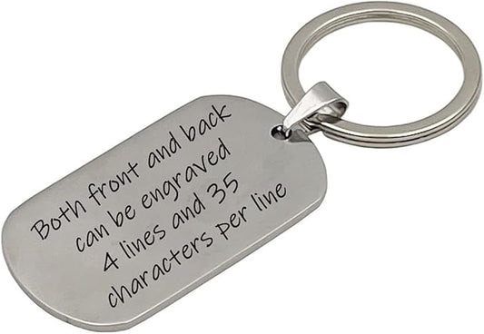 good goods Personalized Keychains for Women Customized Key Chains Men Engraved Name Inspirational Stainless Steel Dog Tag