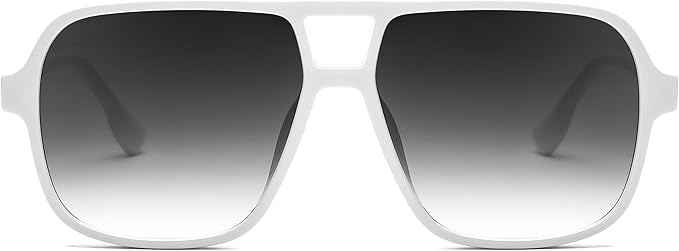 FEISEDY Retro Square Aviator Sunglasses Women Men 70s Vintage Trendy Plastic Frame Sun Glasses B4158