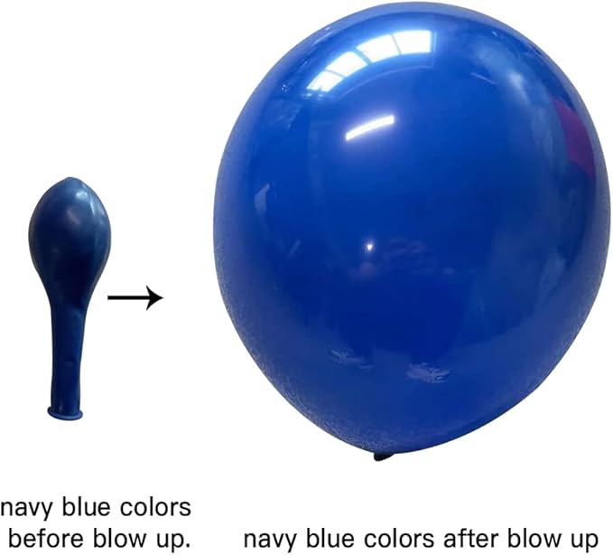 Zesliwy Navy Blue Gold Balloons Garland Kit, Navy Blue Gold White Confetti Balloons Arch Kit for Birthday Party Wedding Graduation Class of 2025 Prom Decorations……