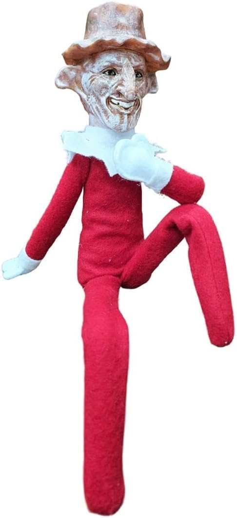 Creepy Goblin Elf Decoration 35cm – Handmade Horror-Inspired Ornament for Christmas, Halloween & Holiday Party Décor – Spooky Collectible with Sinister Expression