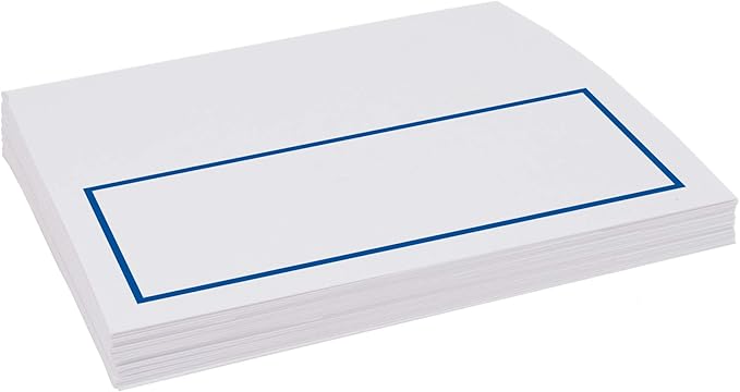 Single Line Border Place Cards, Royal Blue (Choose Color), Set of 150, Pre-cut and Scored - Wedding, Party, Dinner, and Special Events - Made in the USA