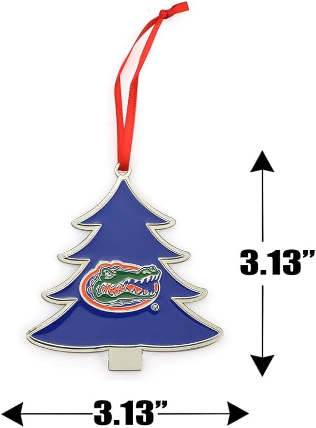Florida Gators Tree Shaped Metal Christmas Ornament