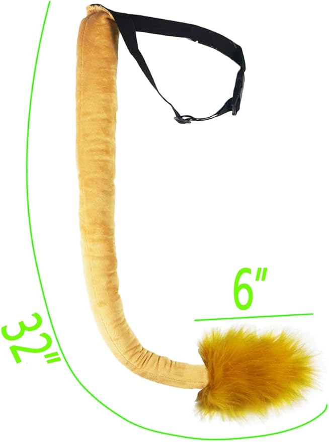 HAOAN Deluxe Long Plush Lion Tail Halloween Party Christmas Costume Accessory