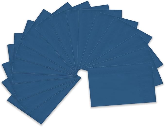 qiqee Navy Blue Paper Napkins 13 * 16inch Guest Paper Disposable Towels Napkin Paper Hand Towels for Wedding, Dinner, Birthday Party, Dessert Cocktail ＆ Kitchen Napkins（ 120 Count）