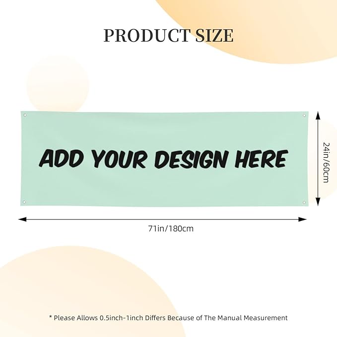 Custom Banners And Signs Customize With Photo Logo Text Personalized Banner For Parties Business Birthday Graduation Indoor Outdoor 24 X 71 Inch