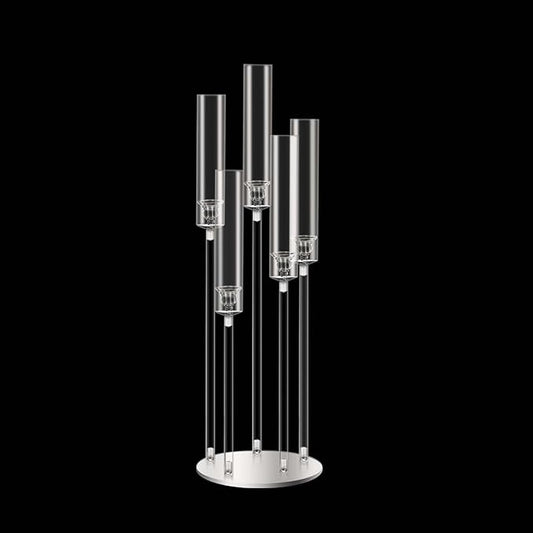 35inch 1pc Acrylic Candelabra Centerpieces for Tables 5 Arms Wedding centerpieces for Decorations