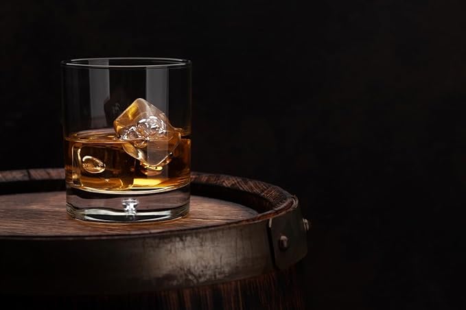 Whiskey Glasses, Set of 4, Made in Europe, 100% Lead-Free Crystal, Smooth Rim, Gift-Boxed, Dishwasher-Safe (Taylor Double Old Fashioned Glasses)
