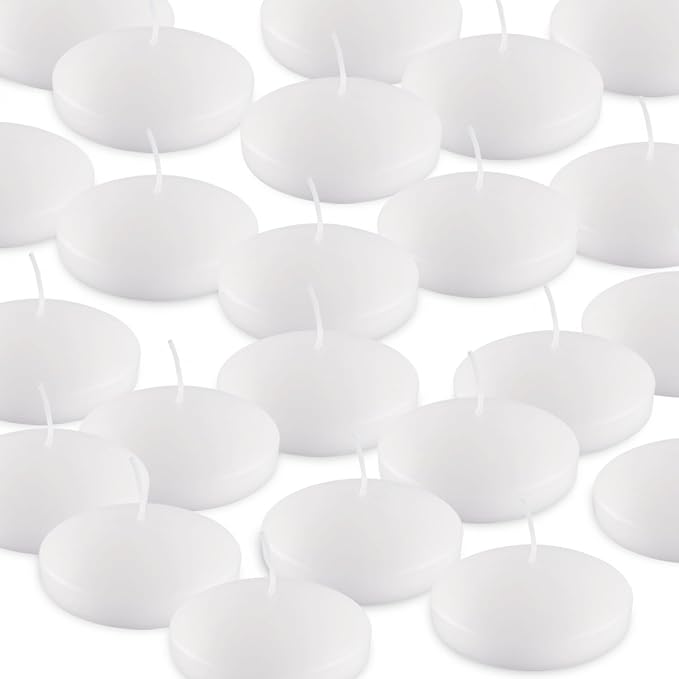 24-Pack 3-Inch Floating Candles – Elegant, Smokeless & Dripless for Weddings, Parties & Home Decor