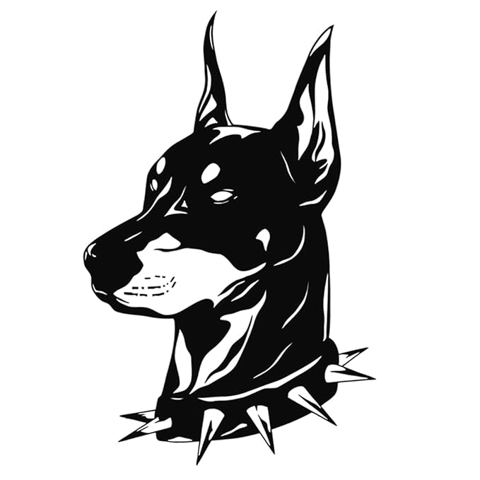 INKARTLINK Tattoo Tech, 2 Sheets Medium Semi Permanent Tattoo, Adult Art Design Temporary Tattoos, Lasts 1-2 Weeks, Waterproof, Realistic Look, No Adhesive, No Reflection (Dog Head Design)