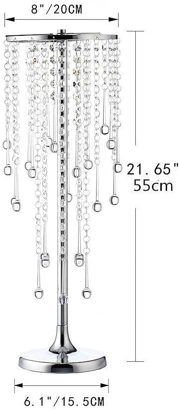 21.6in Wedding Center Stand, Silver Metal Flower Holders Centerpiece Vase with Crystal 2-Piece Charming Candle Holder,for Reception Tables Décor Wedding Anniversary Party Centerpieces