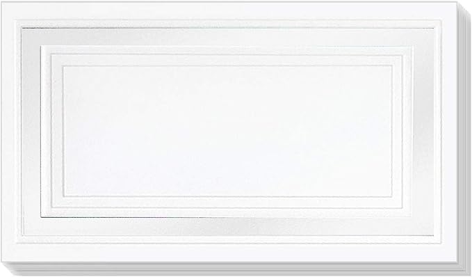 PaperDirect White Cover Stock Place Cards with White Foil Border, 100-Pack