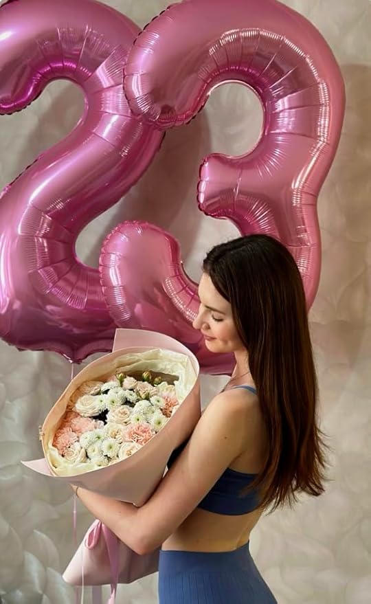 Large Pink 3 Number Balloon 40 Inch, 3 13 23 30 33 36 38 Pink Birthday Party Decorations, Number Three Foil Balloons for Anniversary Party Graduations Celebration Supplies