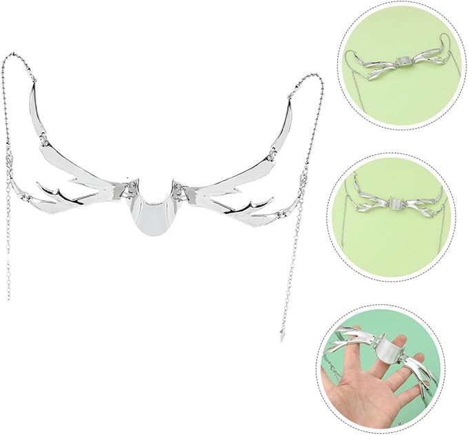 Punk Style Metal for Women Half Face Irregular Shape Party Accessory for Halloween Mardi Gras and Role-playing Events