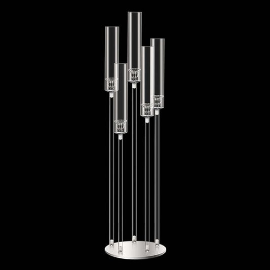 42.5inch 1pc Acrylic Candelabra Centerpieces for Tables 5 Arms Wedding centerpieces for Decorations