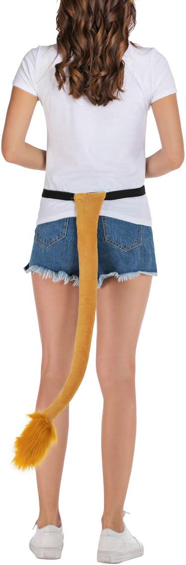 HAOAN Deluxe Long Plush Lion Tail Halloween Party Christmas Costume Accessory
