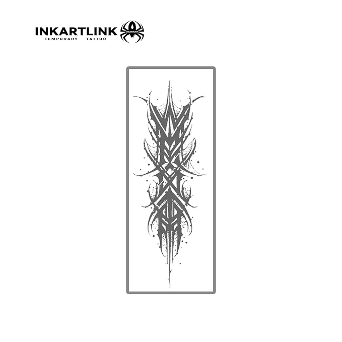 INKARTLINK Semi Permanent Tattoo, Temporary Tattoo, Beautiful and Realistic Design, Fun Tattoo Experience, Cruelty-free, Non-reflective, Waterproof (Demon Ink)