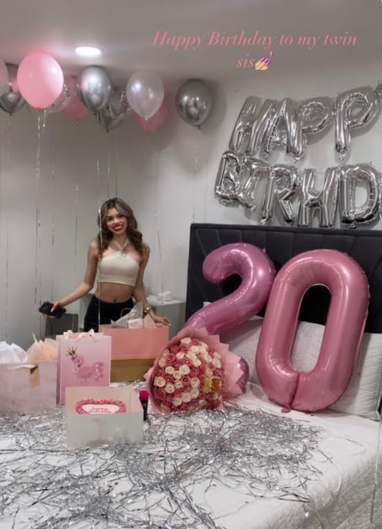 Pearl Pink 40 Inch 0 Number Balloons, 0 Decorations for 10 20 30 40 50 60 70 80 90 100 Birthday, Pearlescent Pink Foil Giant Birthday Graduations Anniversary Party Balloon