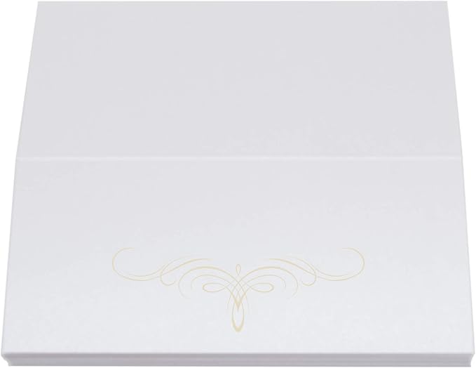 Decadent Flourish Place Cards, Ivory (Choose Color), Set of 150, Pre-cut and Scored - Wedding, Party, Dinner, and Special Events - Made in the USA