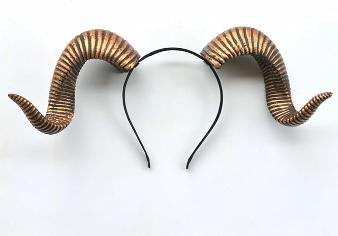 Sheep Horn Headhand Cosplay Headwear Halloween Costume Brown