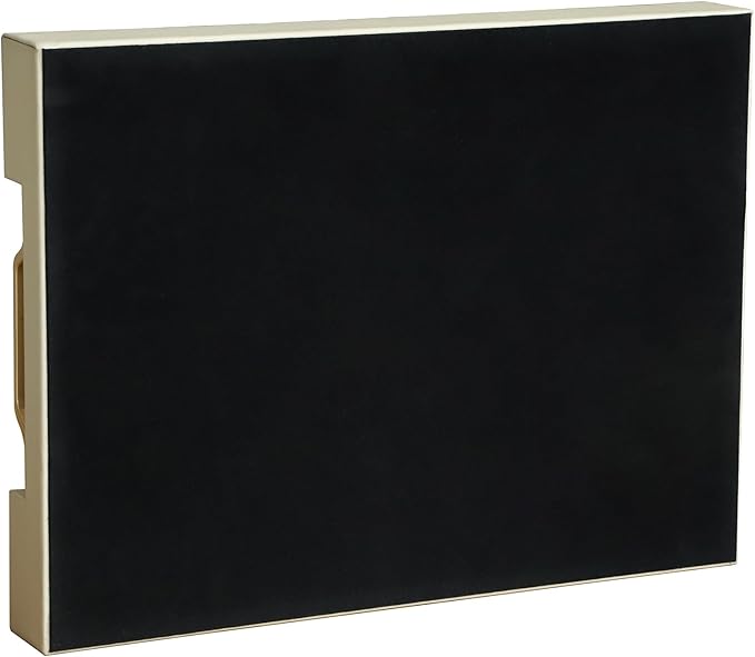 HofferRuffer Faux Leather Rectangle Serving Tray Decor Platter with Gold Metal Handles for Coffee Table, Breakfast, Tea, Food, Countertop, Kitchen, Butler Tray, 16.2 x 12.2 x 2 inches (Cream White)