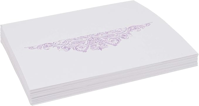Paisley Place Cards, Lavender (Choose Color), Set of 60, Pre-cut and Scored - Wedding, Party, Dinner, and Special Events - Made in the USA