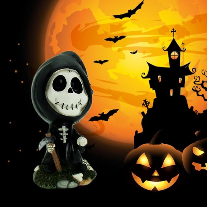Halloween Figurines Grim Reaper Figurine Death Statue Decoration