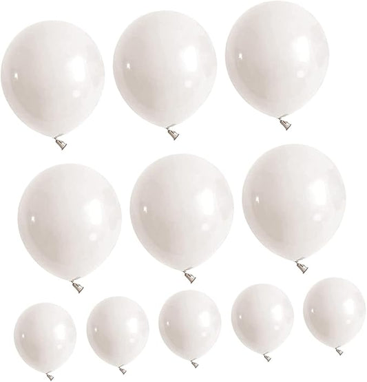 White Balloon Garland Kit DIY Arch Latex Balloons for Shower Wedding Party Decorations for Wall Window Door Hanging and Photo Props