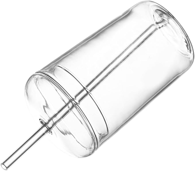Large Capacity Glass Drinking Mug with Straw Decorative Transparent Juice Cup for Home Office Hotels Smooth Rim Easy to Clean Beverage Container