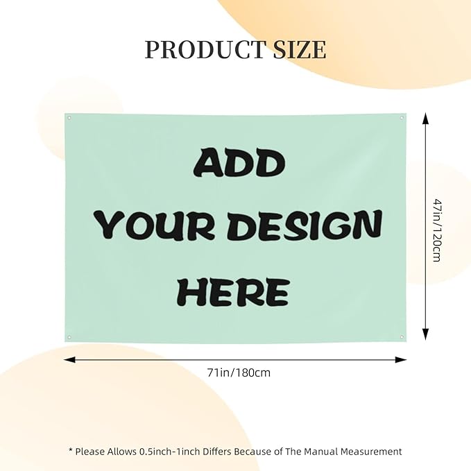 Custom Banners And Signs Customize With Photo Logo Text Personalized Banner For Parties Business Birthday Graduation Indoor Outdoor 47 X 71 Inch