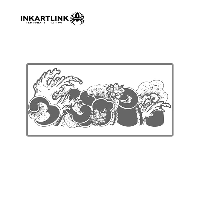 INKARTLINK Semi Permanent Tattoo, Temporary Tattoo, Beautiful and Realistic Design, Fun Tattoo Experience, Cruelty-free, Non-reflective, Waterproof (Lucky Cloud Armlet)