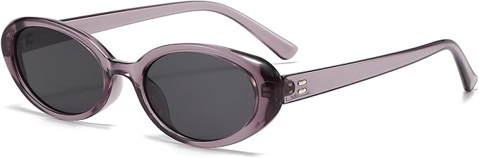 Retro Oval Sunglasses for Women Men Fashion Small Oval Sunglasses 90s Vintage Shades