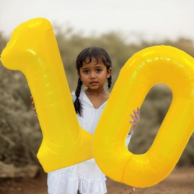 40 inch Yellow Number Balloon Giant Foil Helium Balloons Number 3 Balloon for 3rd Birthday Party Decorations