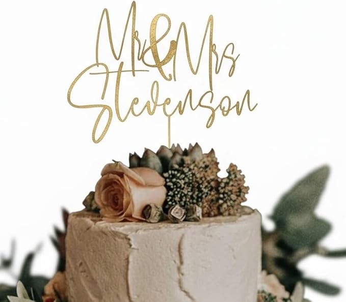 Wedding Cake Toppers, Wedding Cake Toppers Bride and Groom, Custom Cake Topper, Customize Your Own Anniversary Mr and Mrs Cake Topper